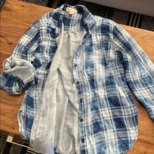 cloth & stone Tops - Cloth and stone blue plaid button up shirt cloth & stone Tops - Cloth and stone blue plaid button up shirt
